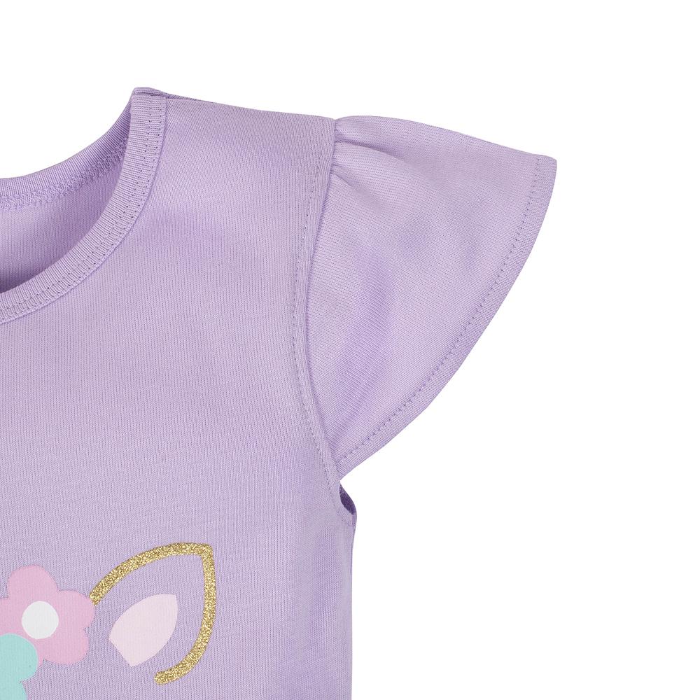 2-Piece Baby Girls Unicorn Dress & Diaper Cover Set, additional view 1