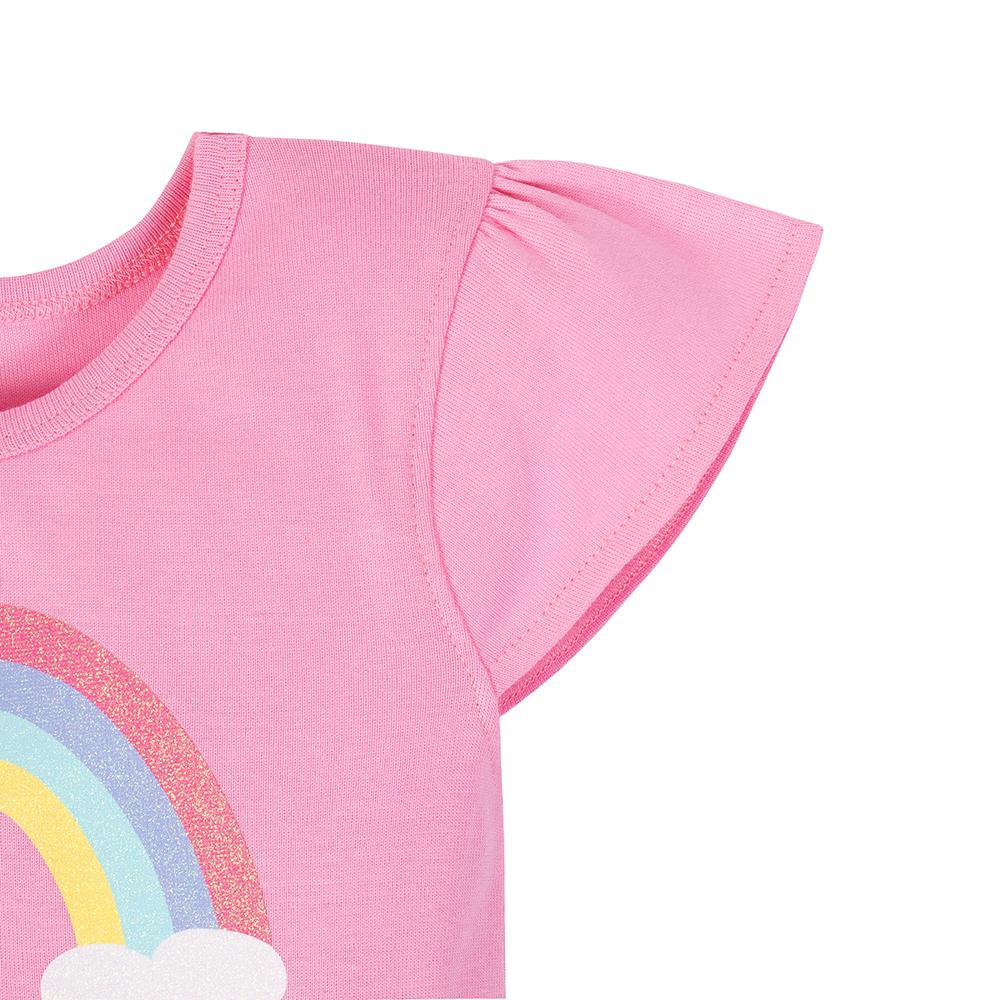 1-Piece Toddler Girls Rainbow Dress with Tulle Skirt, additional view 1