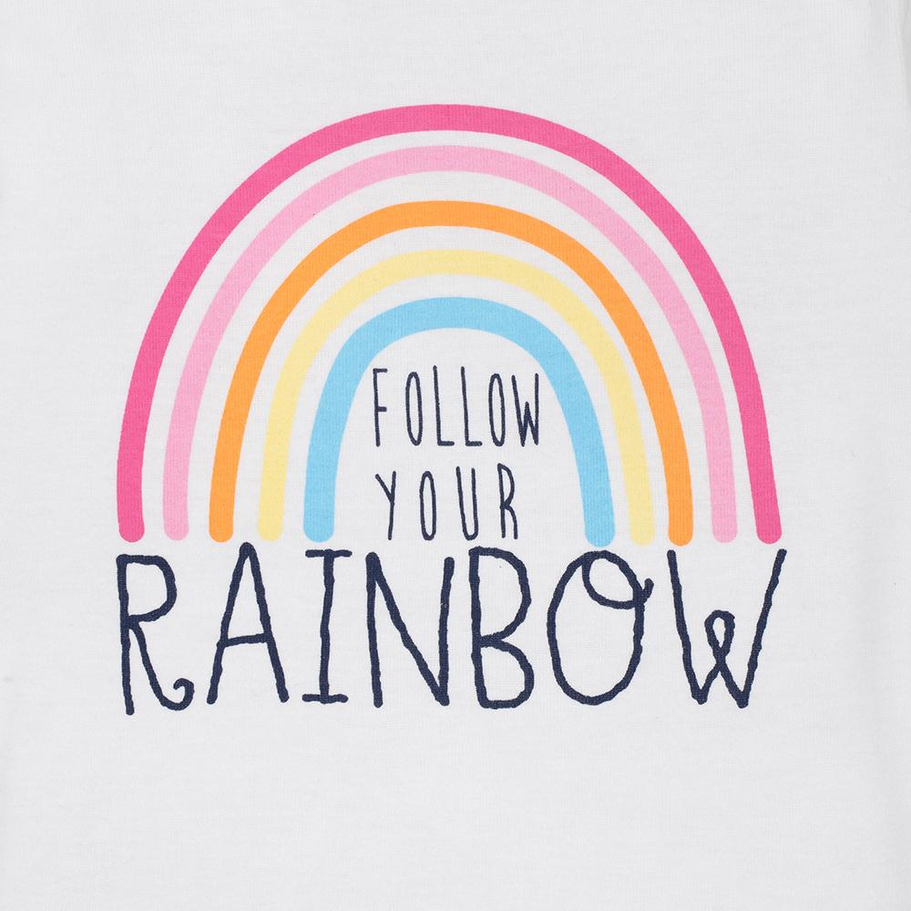 4-Piece Girls Rainbow Snug Fit Pajama Set, additional view 5