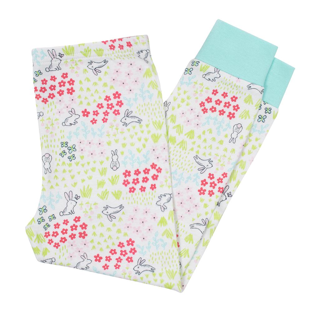 4-Piece Girls Bunny Snug Fit Pajama Set, additional view 2