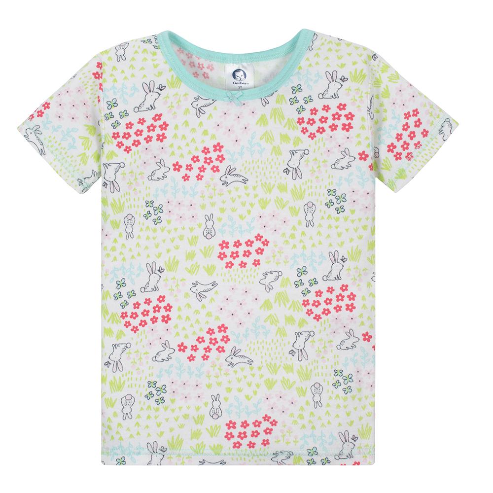4-Piece Girls Bunny Snug Fit Pajama Set, additional view 3