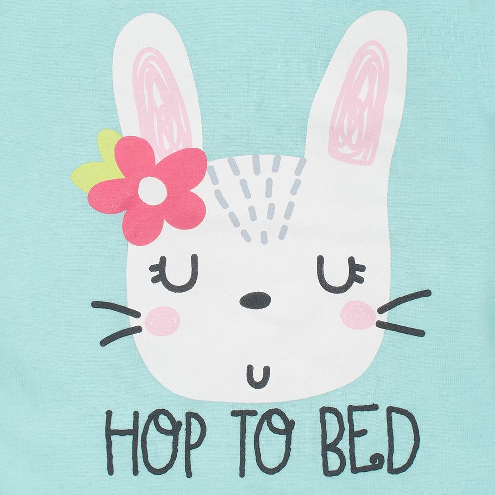 4-Piece Girls Bunny Snug Fit Pajama Set, additional view 5