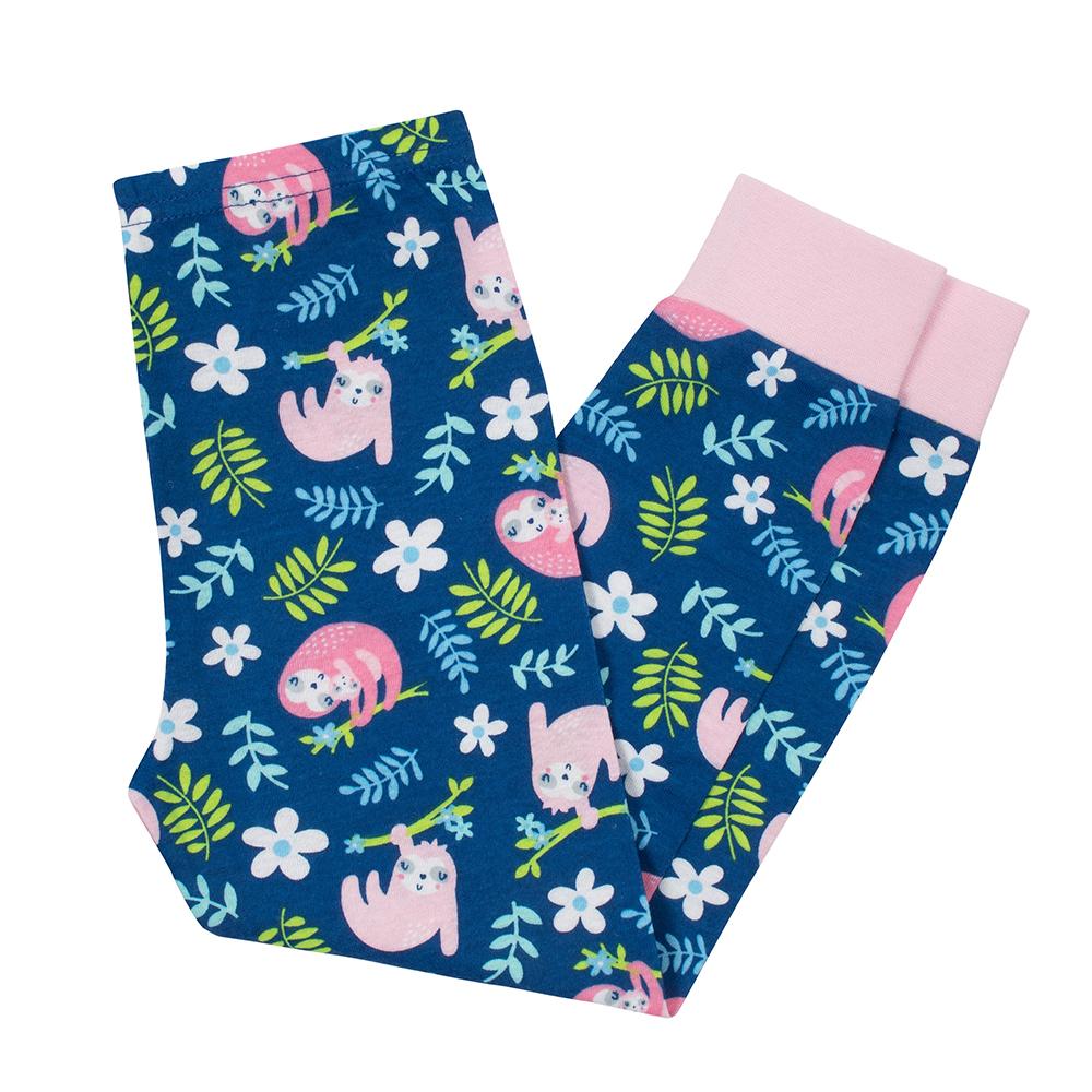 4-Piece Infant & Toddler Girls Sloths Snug Fit Pajama Set, additional view 2