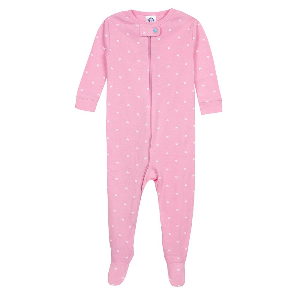 2-Pack Baby Girls Rainbows Snug Fit Footed Pajamas, additional view 2