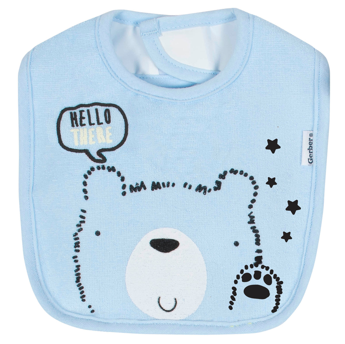 3-Pack Boys Bear Terry Bibs, additional view 1