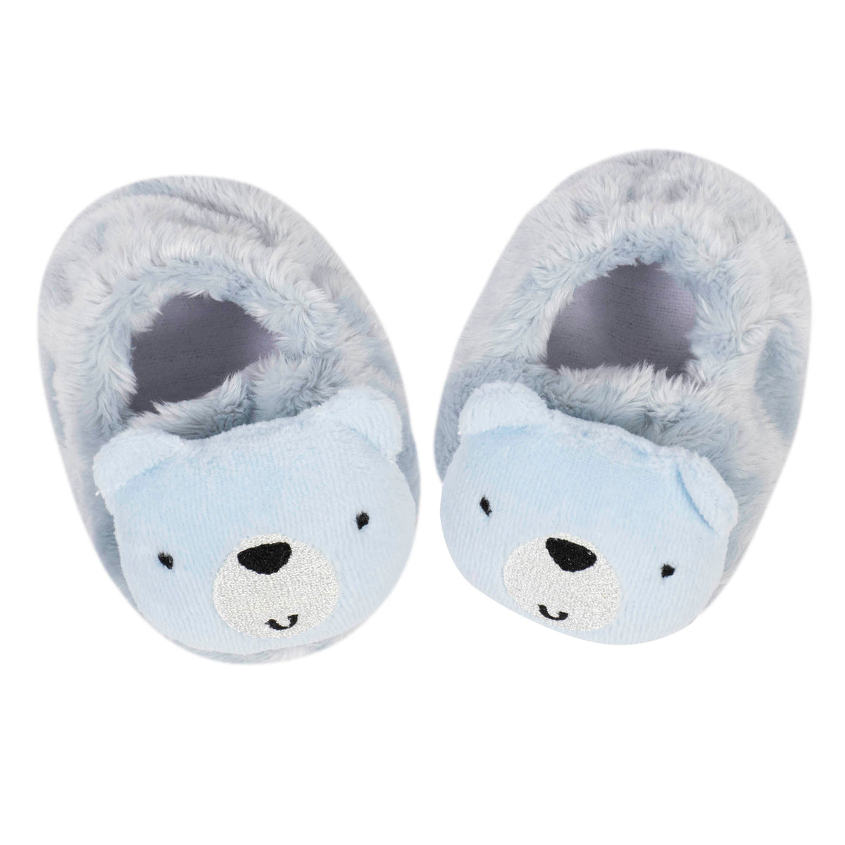 1-Pack Boys Bear Velboa Booties