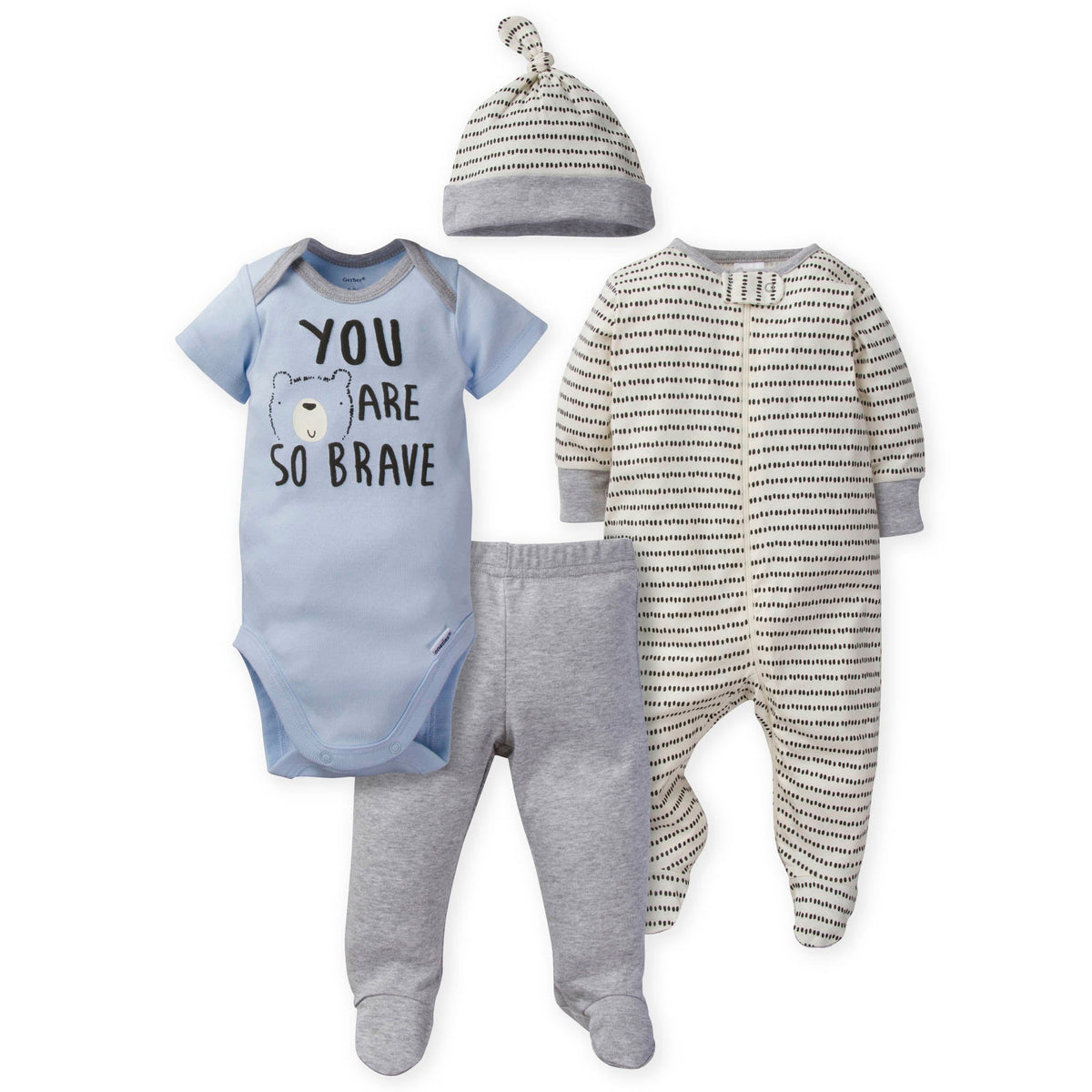 4-Piece Boys Bear Take-Me-Home Set