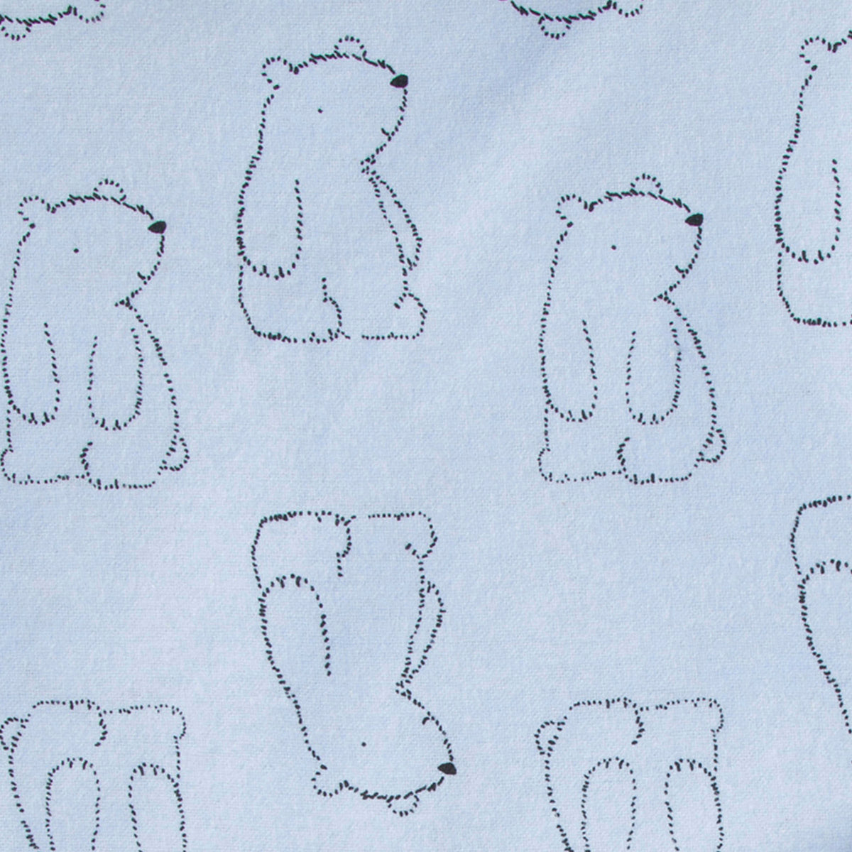 4-Pack Boys Bear Flannel Receiving Blankets, additional view 1