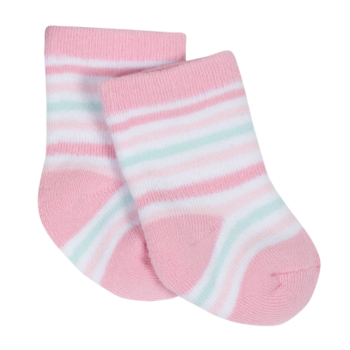 6-Pack Girls Princess Castle Wiggle Proof Terry Crew Socks, additional view 3