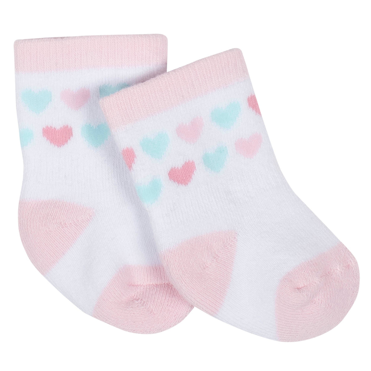 6-Pack Girls Princess Castle Wiggle Proof Terry Crew Socks, additional view 5