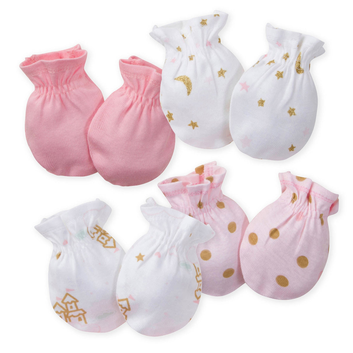 4-Pack Girls Princess Castle Mittens