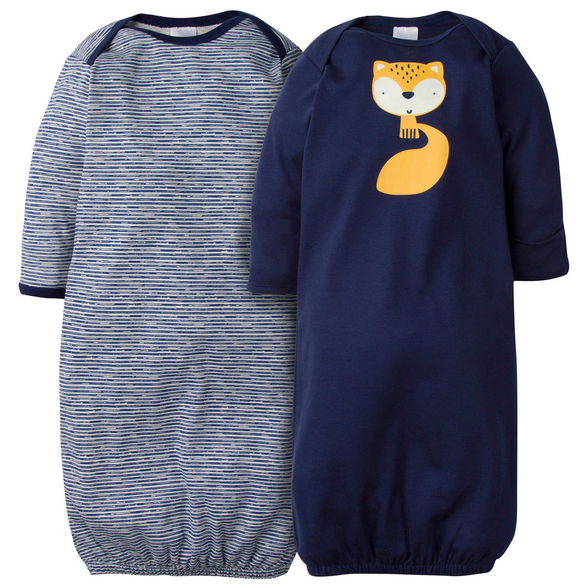 2-Pack Baby Boys Fox Gowns