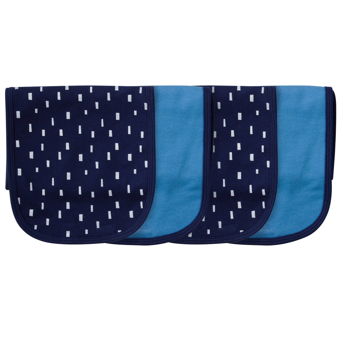 4-Pack Boys Fox Terry Burp Cloths