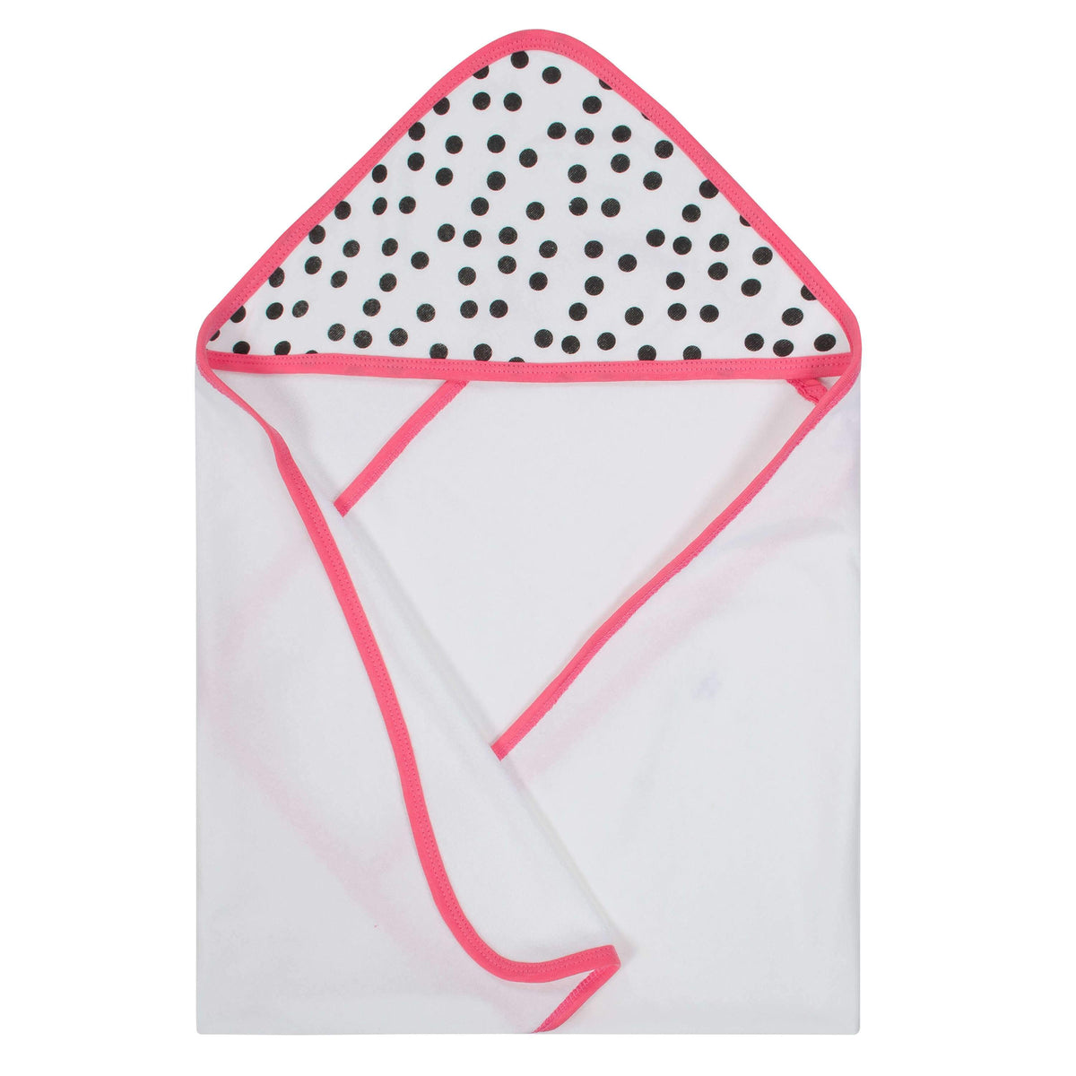 12-Piece Girls Terry Hooded Towel and Washcloth Set - Flamingo, additional view 2