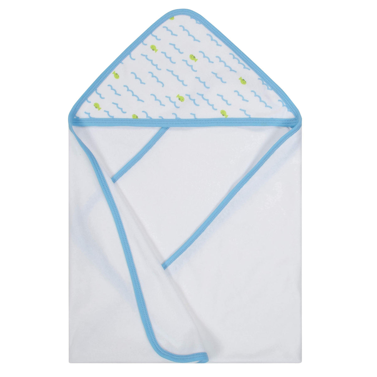 12-Piece Boys Terry Hooded Towel and Washcloth Set - Ocean, additional view 2