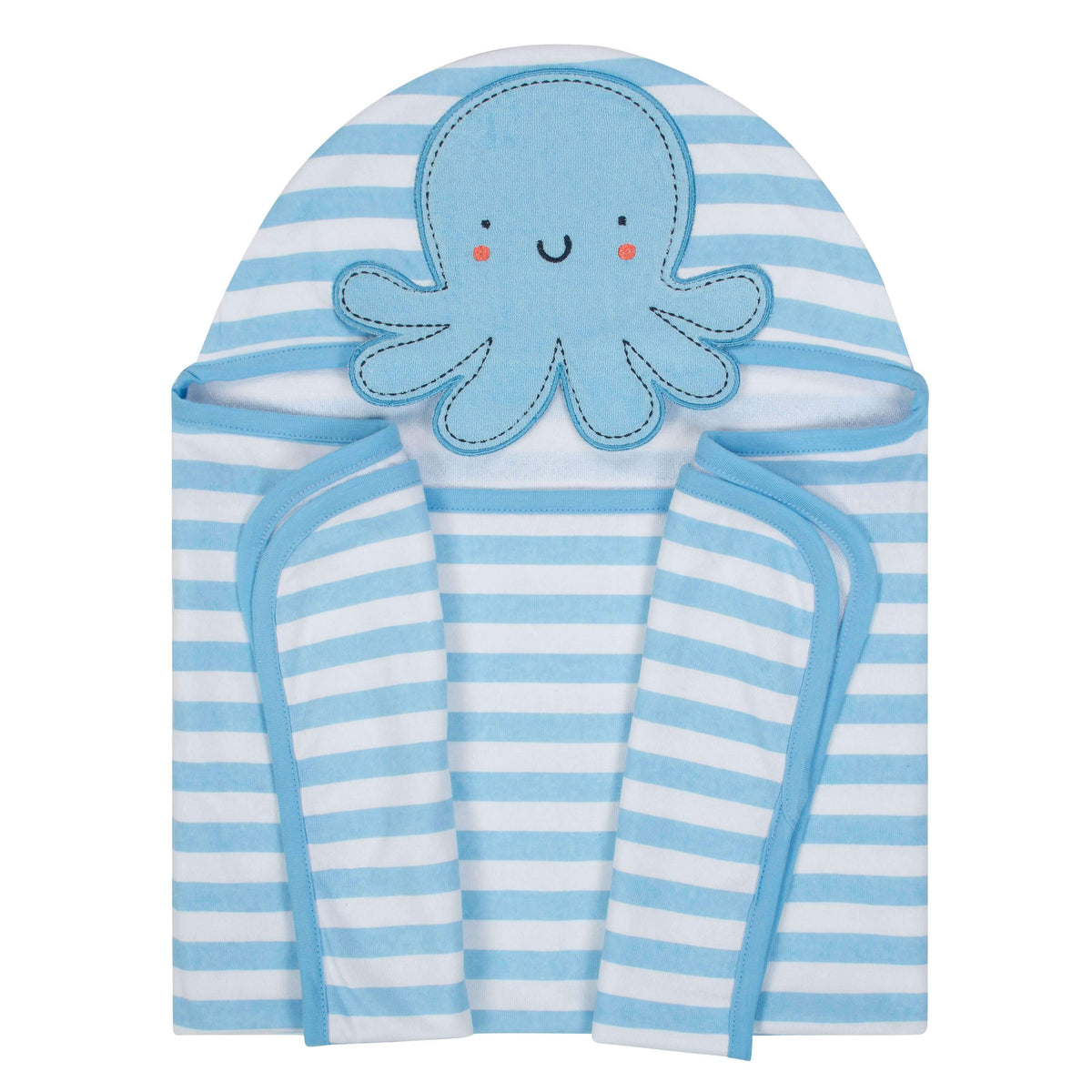 13-Piece Boys Terry Hooded Bath Wrap, Hooded Towels and Washcloth Set - Ocean, view 2