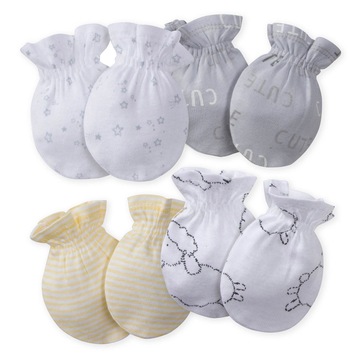 4-Pack Neutral Lamb Mittens