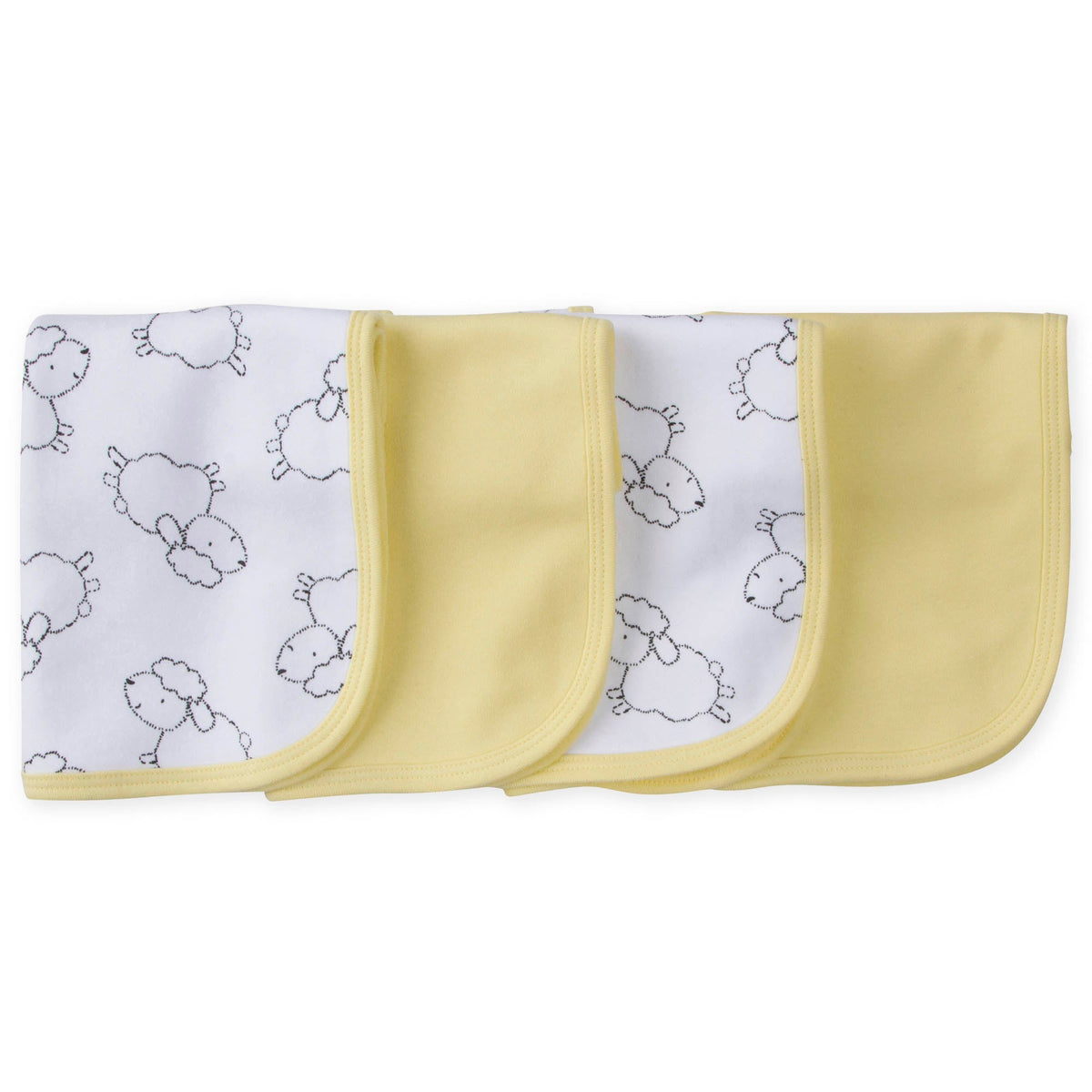 4-Pack Neutral Lamb Terry Burp Cloths
