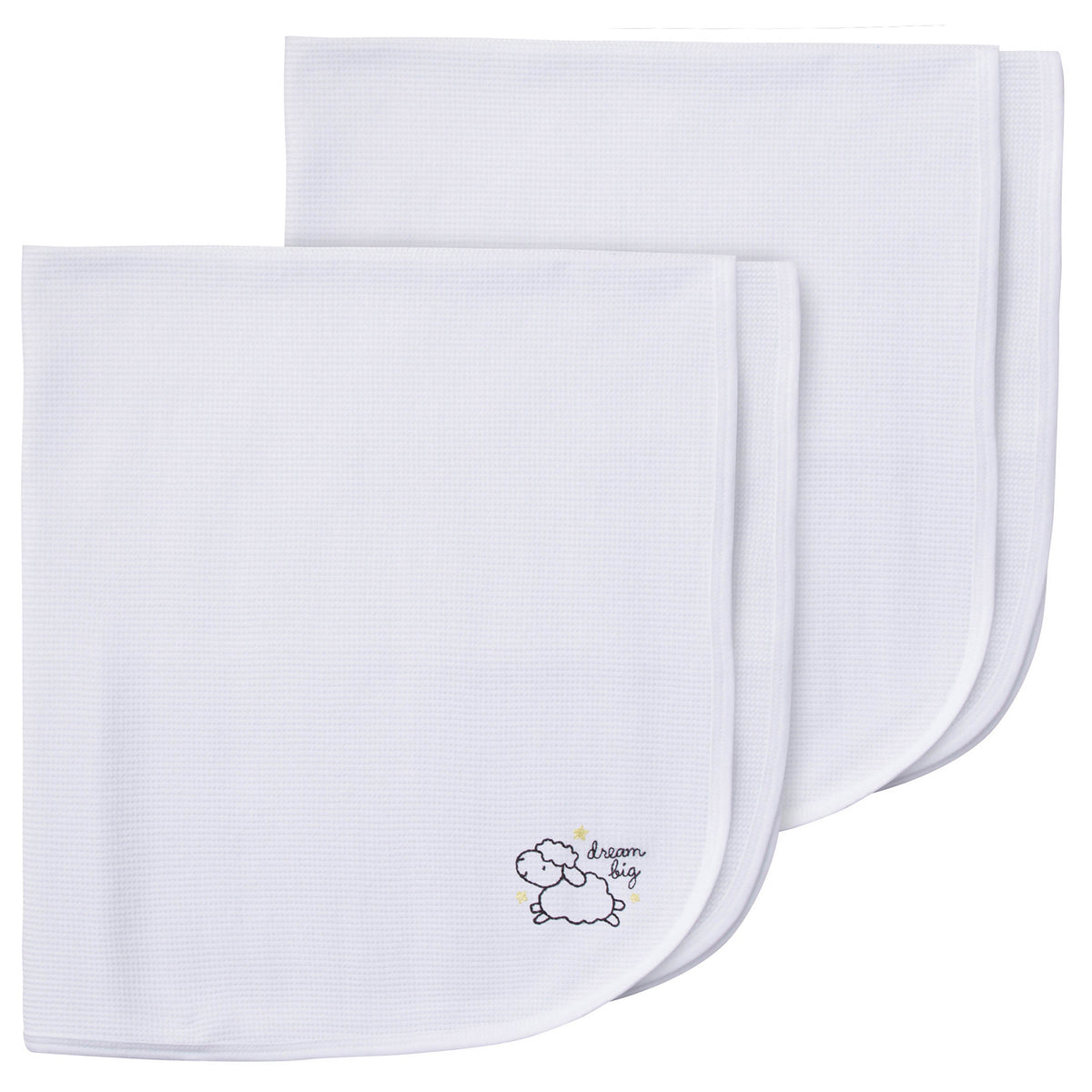 2-Pack Neutral Lamb Thermal Receiving Blankets