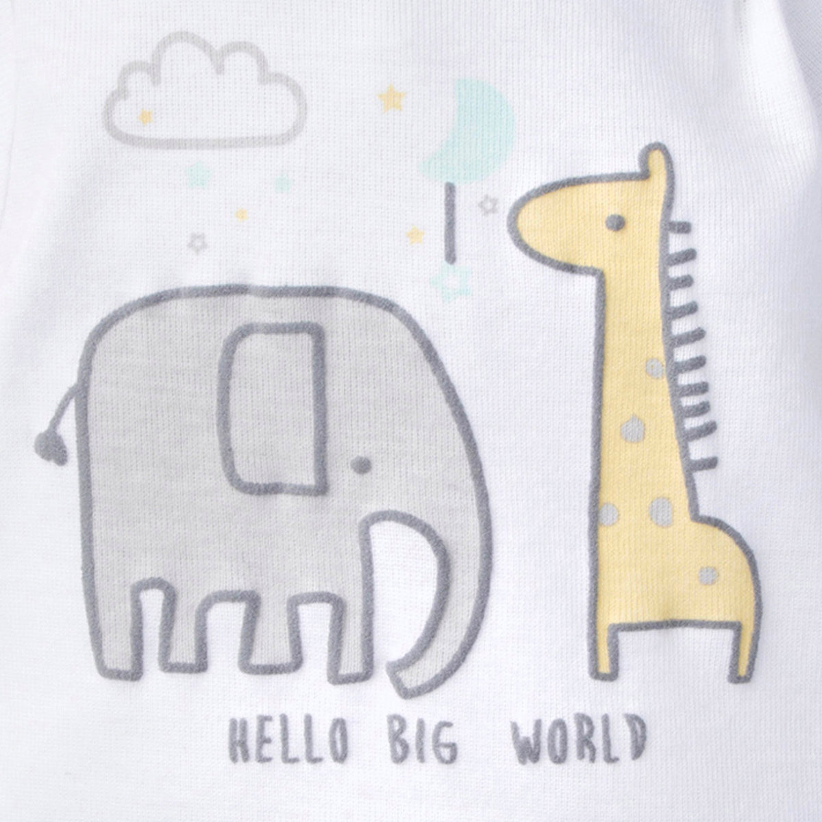 5-Pack Neutral Elephant Short Sleeve Onesies Bodysuits, additional view 1