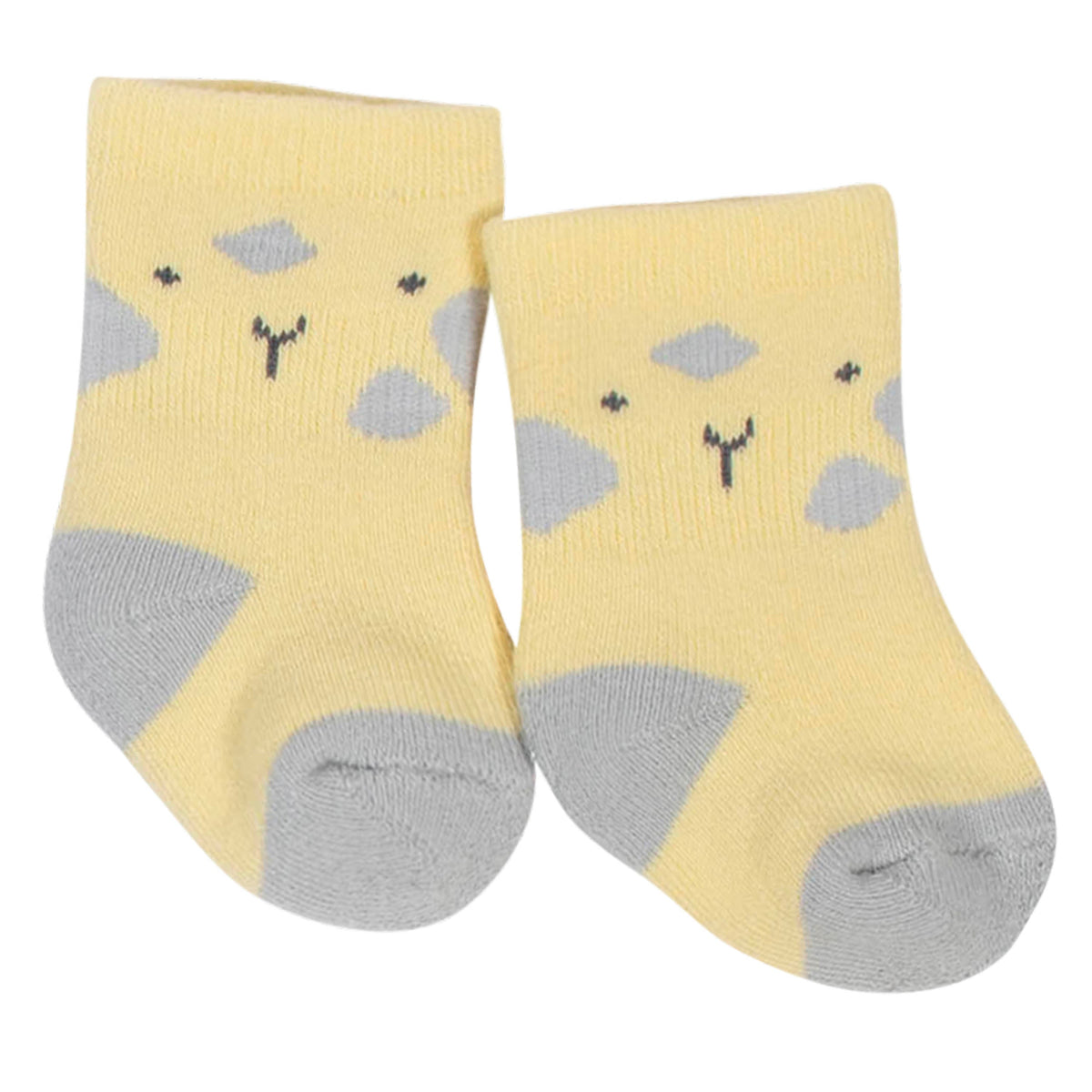 6-Pack Neutral Elephant Wiggle Proof Terry Crew Socks, additional view 1
