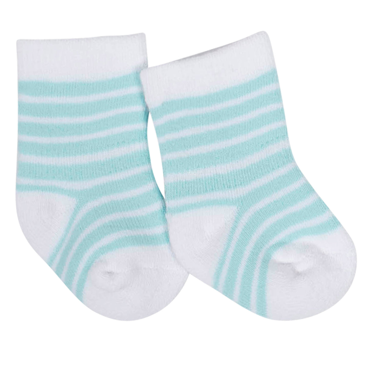 6-Pack Neutral Elephant Wiggle Proof Terry Crew Socks, additional view 3