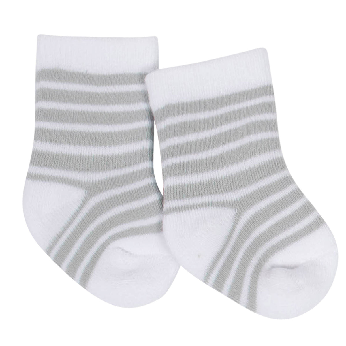 6-Pack Neutral Elephant Wiggle Proof Terry Crew Socks, additional view 5
