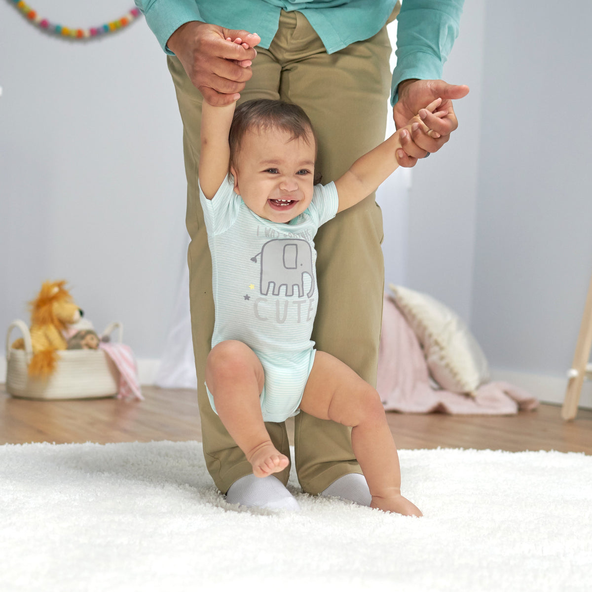 4-Piece Neutral Elephant Take-Me-Home Set, lifestyle photo 3