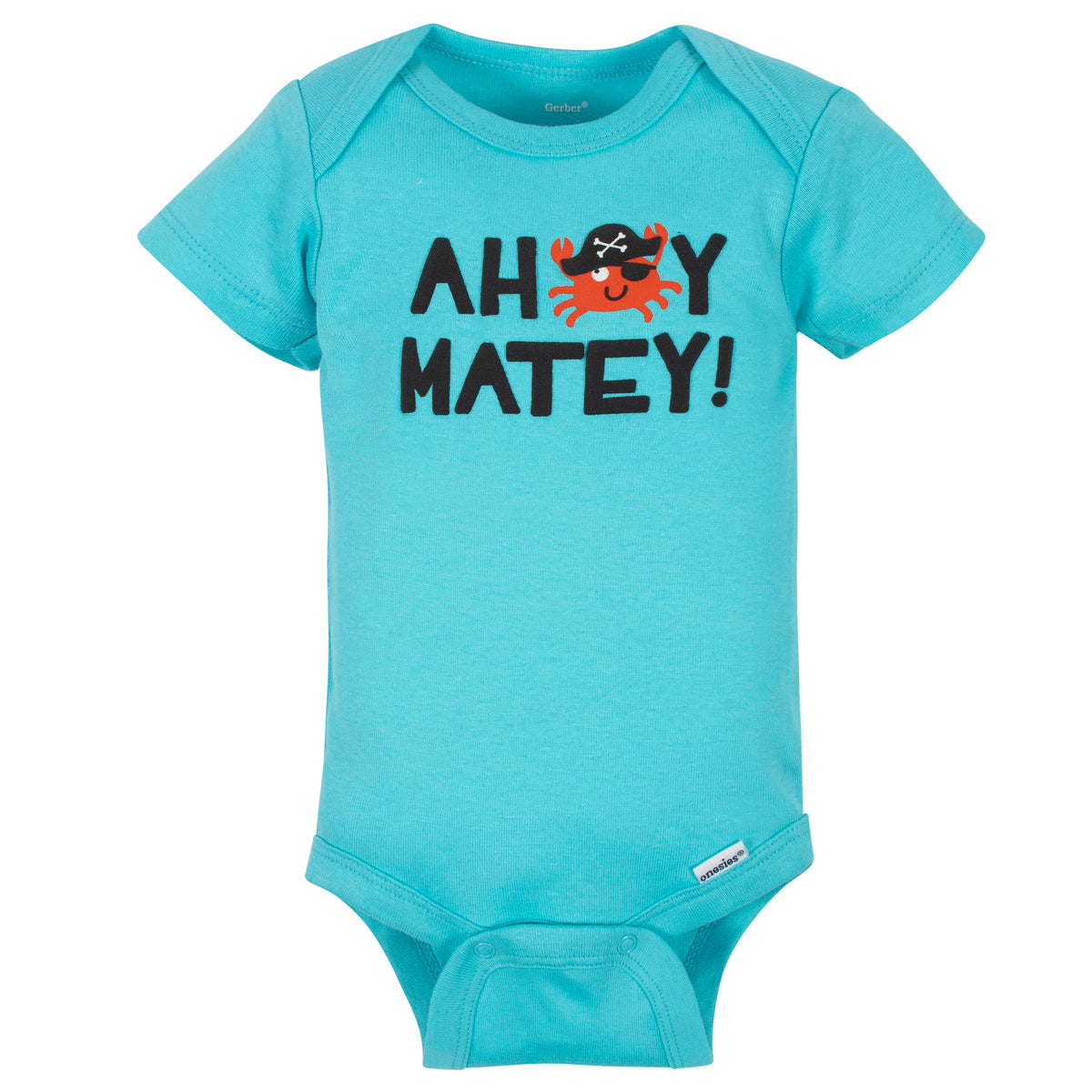 4-Pack Boys Pirate Short Sleeve Onesies Bodysuits, additional view 4