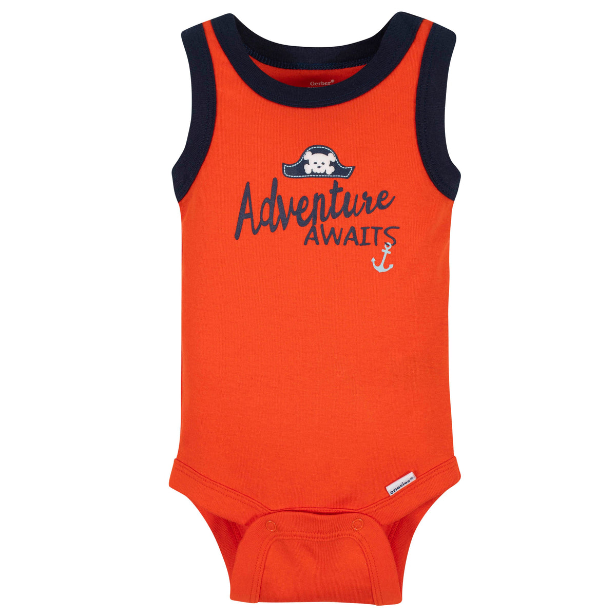 4-Pack Boys Pirate Tank Onesies Bodysuits, additional view 4