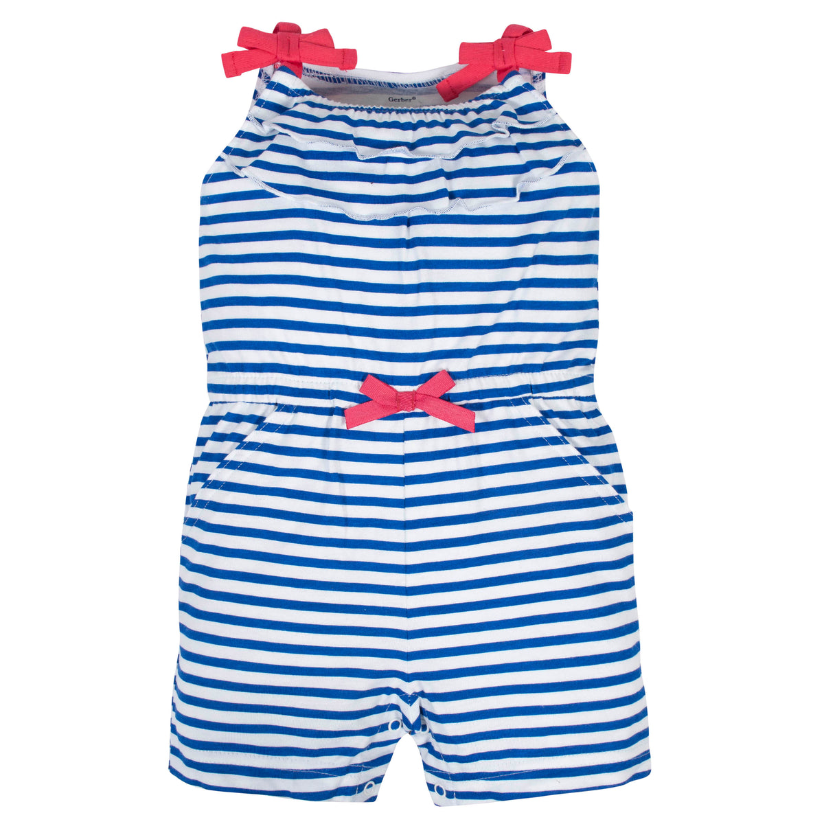 2-Pack Baby and Toddler Girls Crab Rompers, additional view 2
