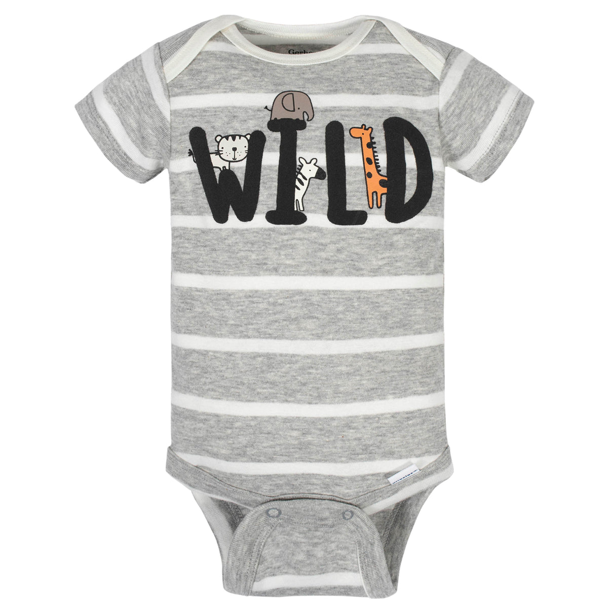 8-Pack Baby Boys Jungle Short Sleeve Onesies Bodysuits, additional view 1