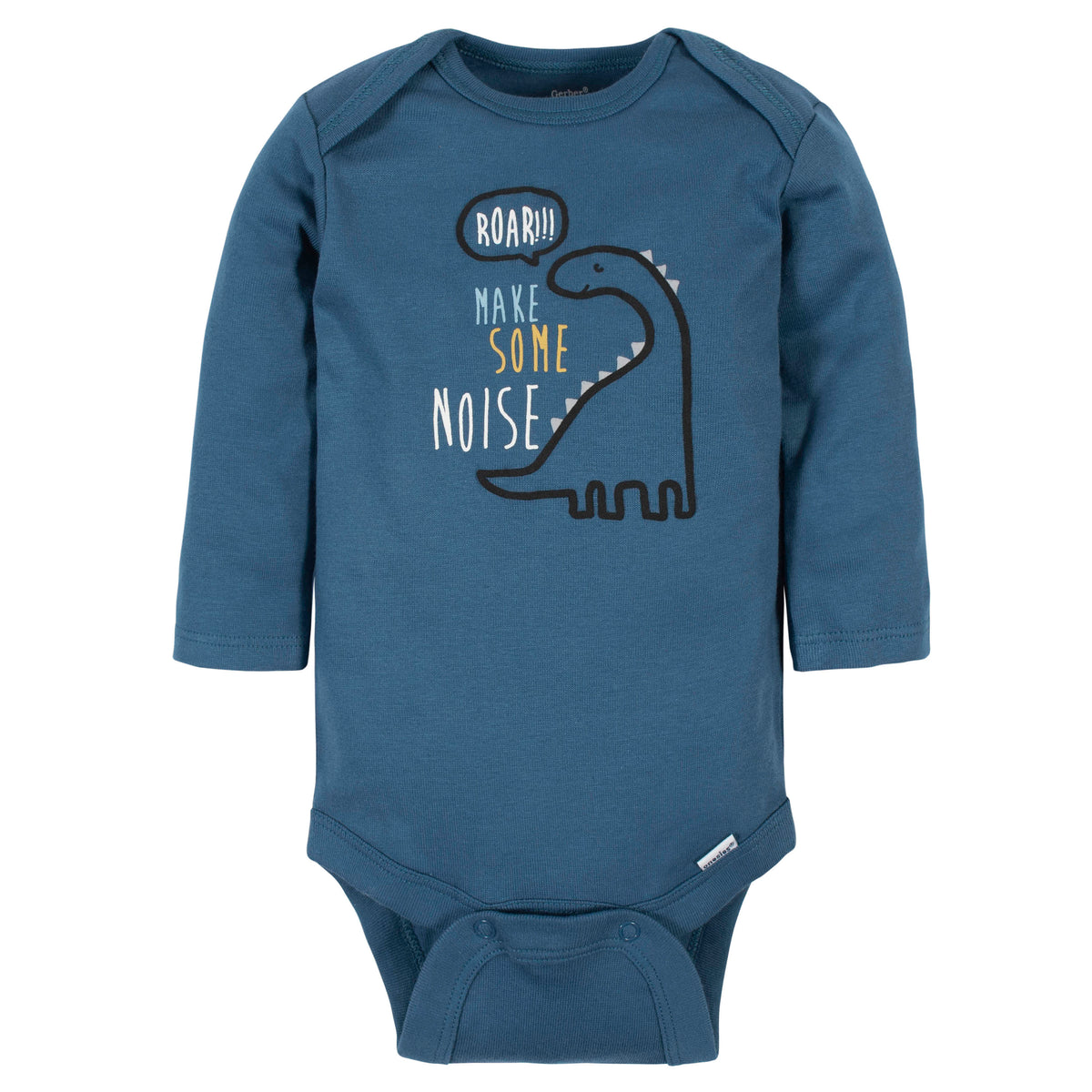 6-Pack Baby Boys Dinosaur Long Sleeve Onesies Bodysuits, additional view 1