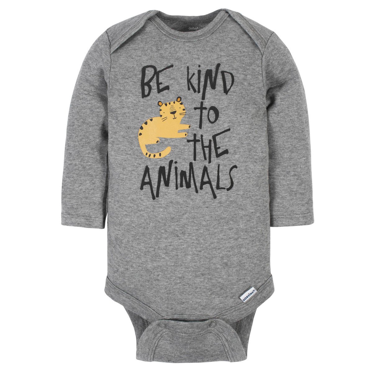 6-Pack Baby Boys Tiger Long Sleeve Onesies Bodysuits, additional view 1