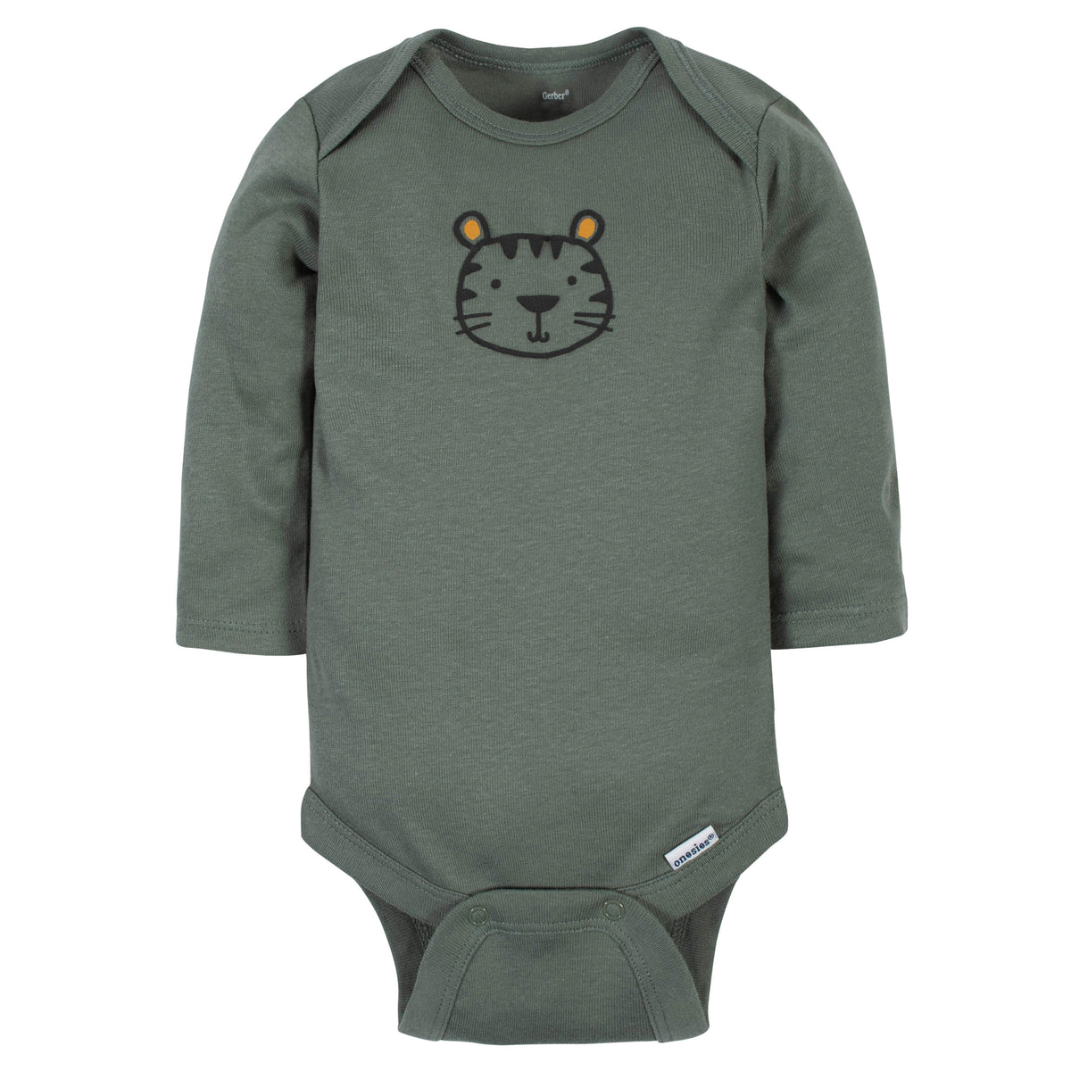 6-Pack Baby Boys Tiger Long Sleeve Onesies Bodysuits, additional view 4
