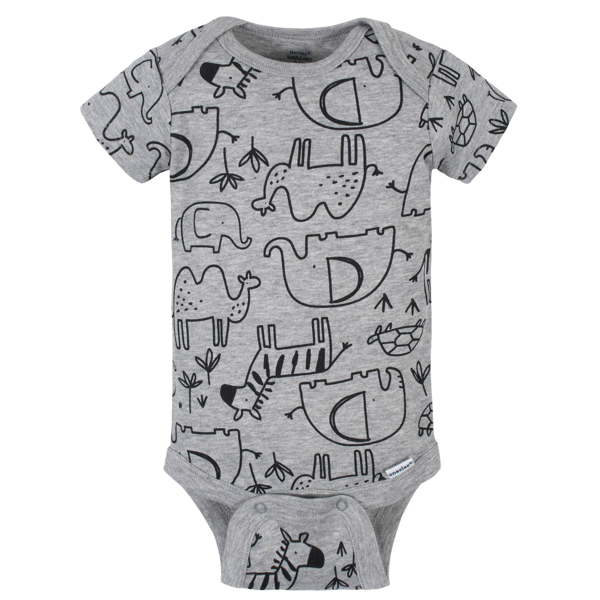 8-Pack Baby Boys Jungle Short Sleeve Onesies Bodysuits, additional view 6