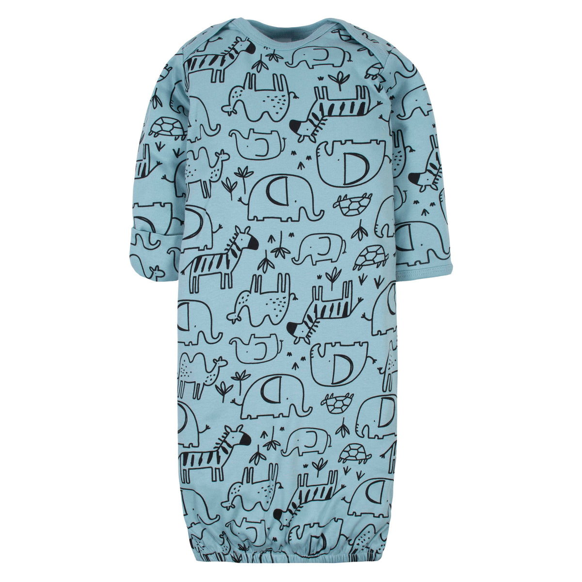 4-Pack Baby Boys Jungle Gowns, additional view 3