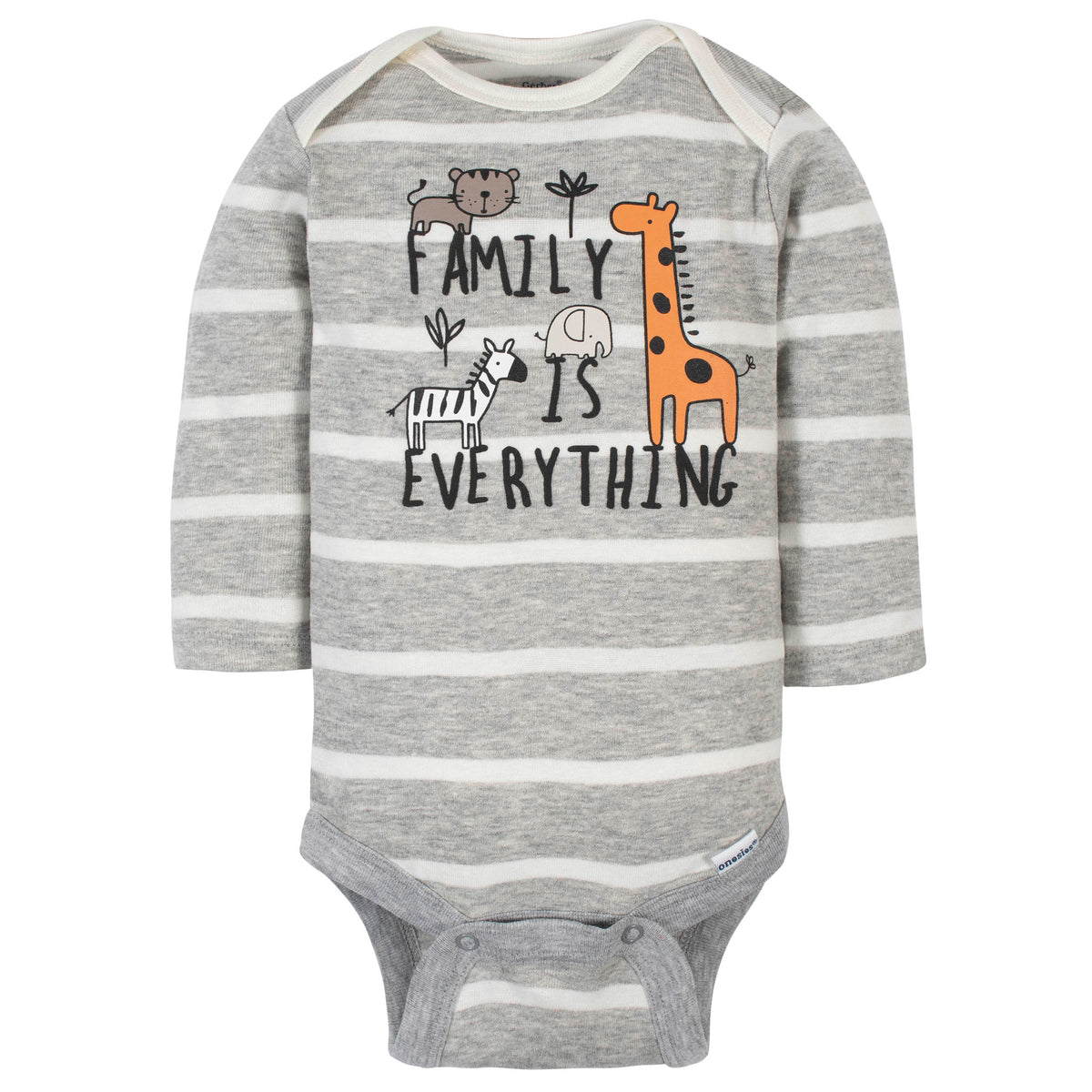 6-Pack Baby Boys Jungle Long Sleeve Onesies Bodysuits, additional view 1