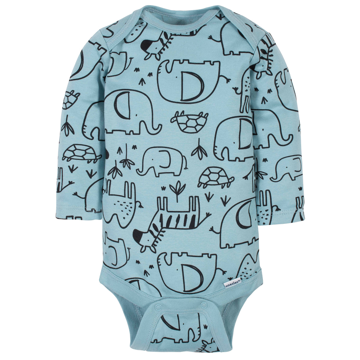 6-Pack Baby Boys Jungle Long Sleeve Onesies Bodysuits, additional view 3