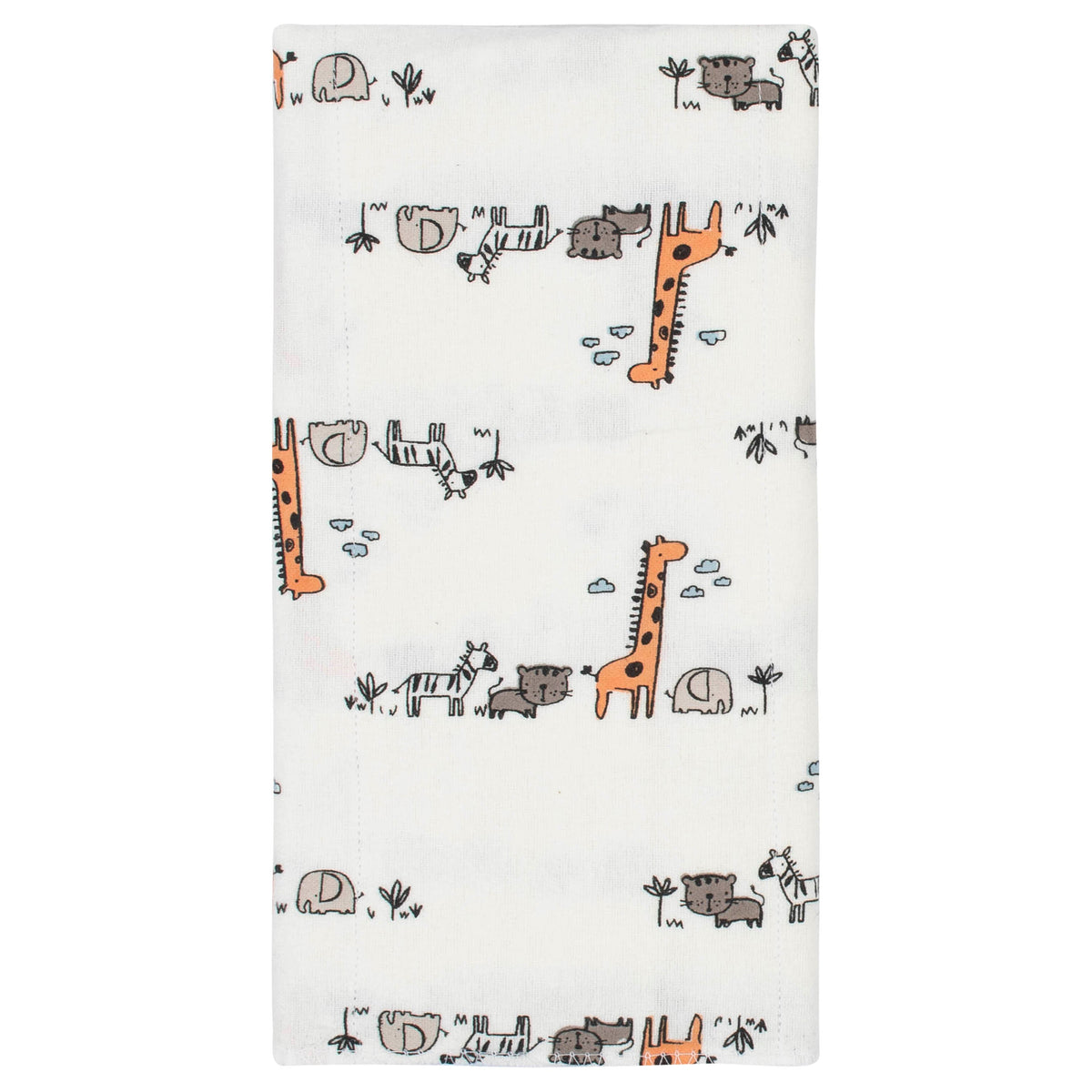 8-Pack Baby Boys Jungle Flannel Burp Cloths, additional view 3