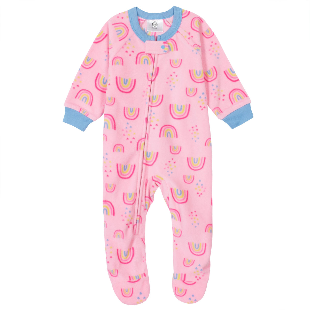 2-Pack Baby Girls Rainbow Blanket Sleepers, additional view 1