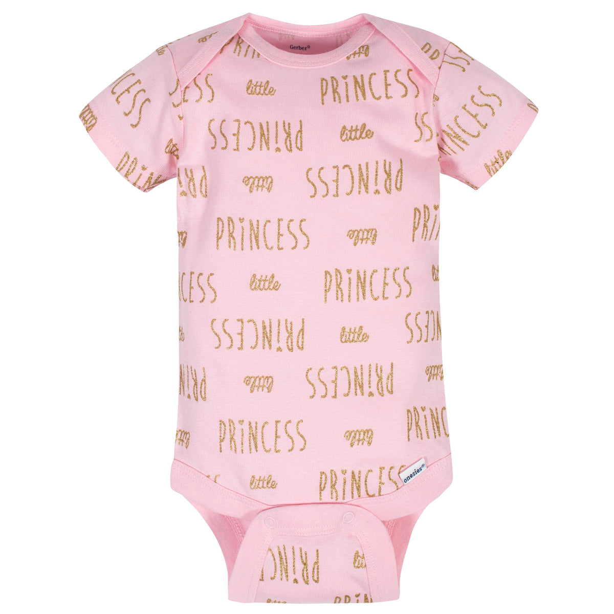 8-Pack Baby Girls Princess Short Sleeve Onesies Bodysuits, additional view 5