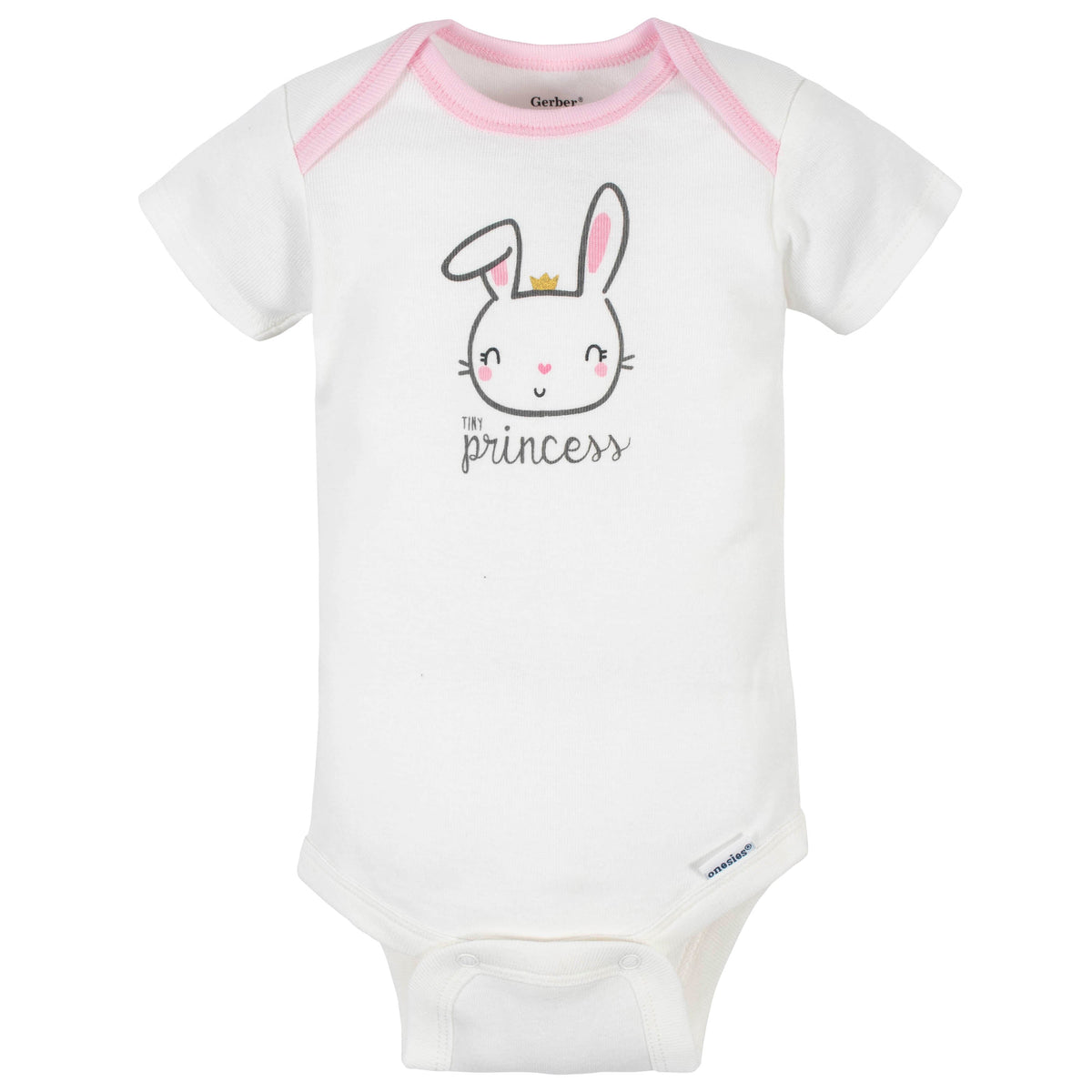8-Pack Baby Girls Princess Short Sleeve Onesies Bodysuits, additional view 6