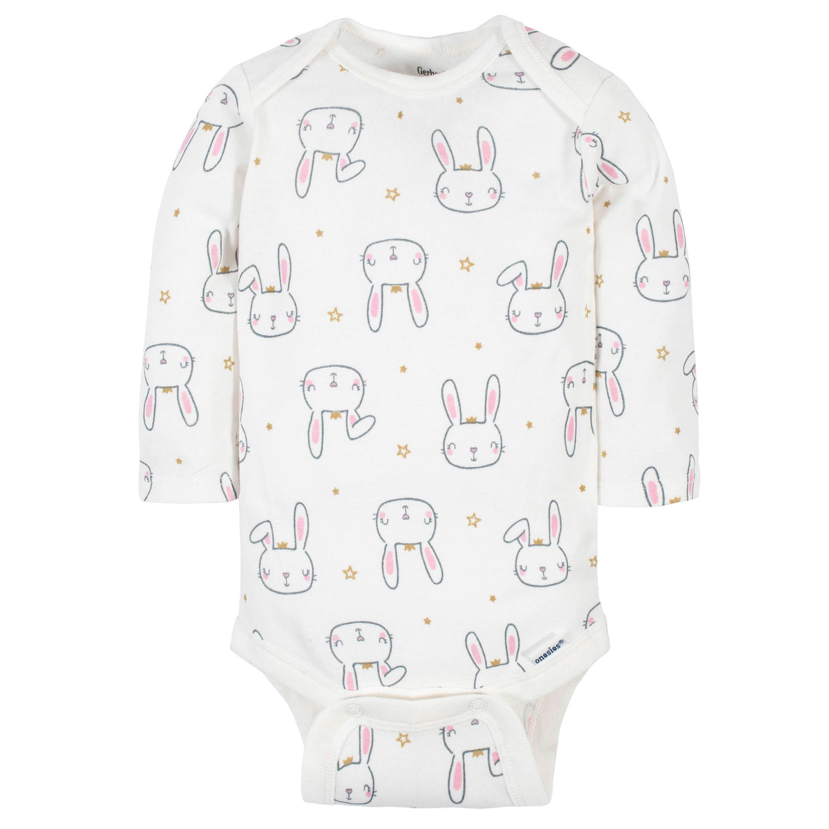 6-Pack Baby Girls Princess Long Sleeve Onesies Bodysuits, additional view 3