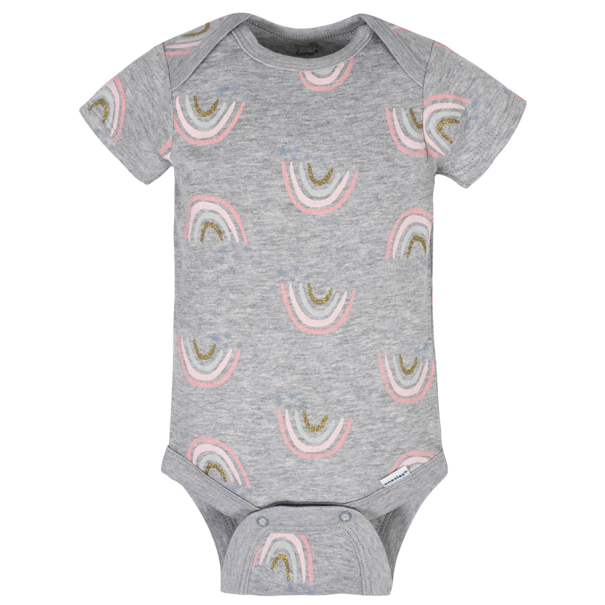 8-Pack Baby Girls Bear Short Sleeve Onesies Bodysuits, additional view 3