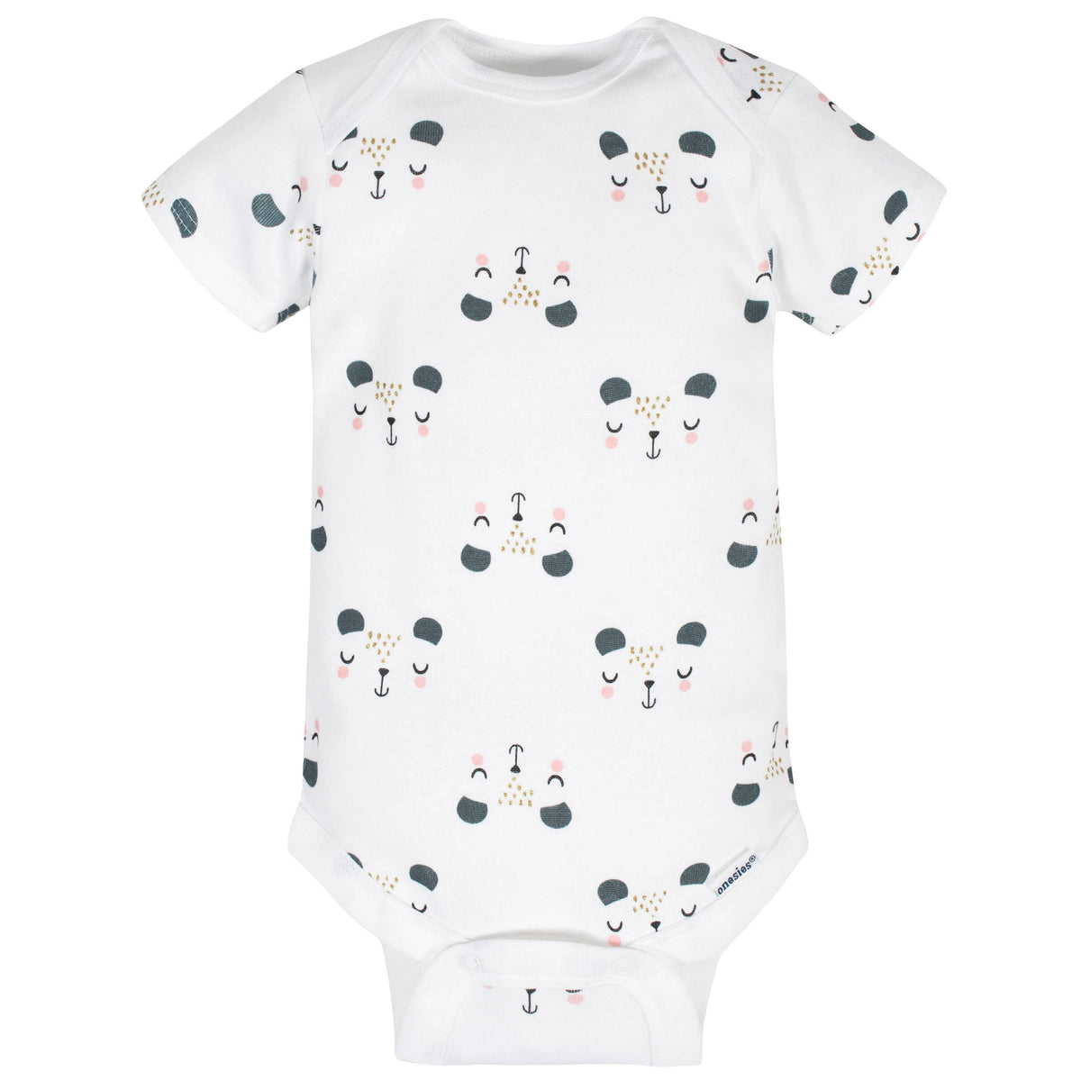 8-Pack Baby Girls Bear Short Sleeve Onesies Bodysuits, additional view 5