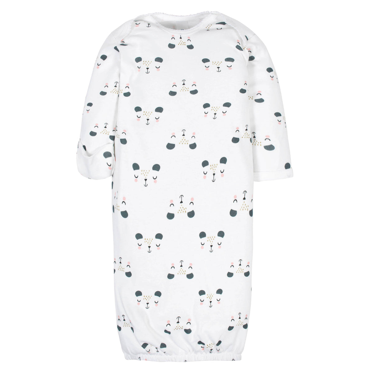 4-Pack Baby Girls Bear Gowns, additional view 2
