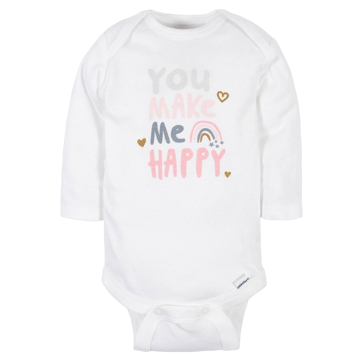 6-Pack Baby Girls Bear Long Sleeve Onesies Bodysuits, additional view 1