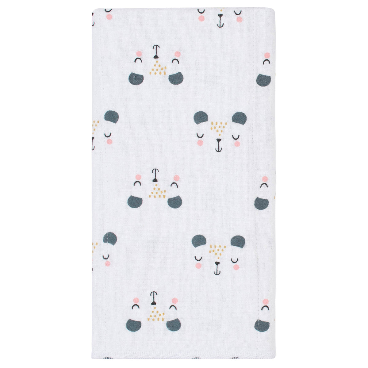 8-Pack Baby Girls Bear Flannel Burp Cloths, additional view 1