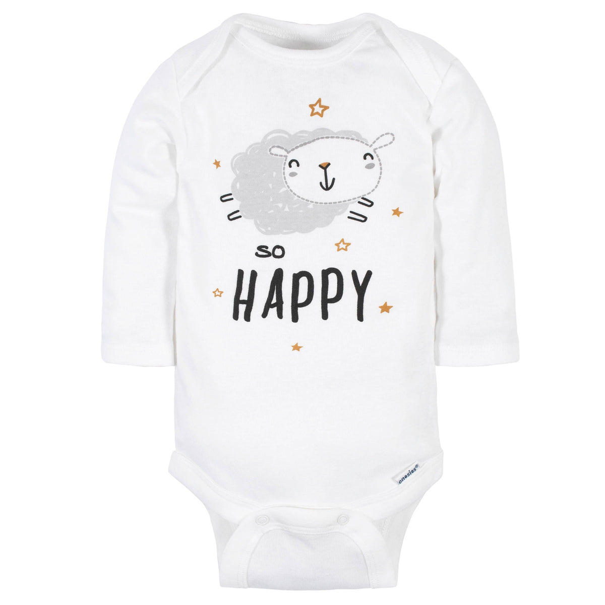 6-Pack Baby Neutral Sheep Long Sleeve Onesies Bodysuits, additional view 1